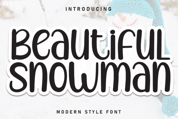 Beatiful Snowman Font for Editorial Design and Branding