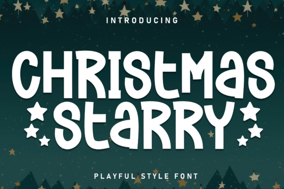 Christmas Starry Font for Holiday Editorial Design