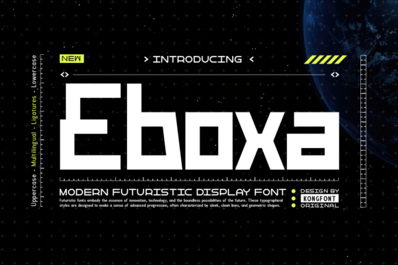 Eboxa Futuristic Font for Digital Publishing Projects