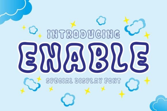 Enable Display Font for Youthful Web and Digital Branding