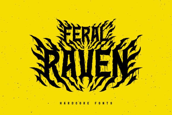 Feral Raven: A Rugged Display Font for High-Impact Marketing Visuals