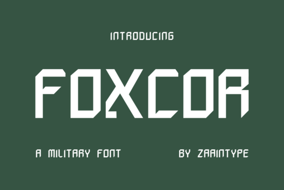 Foxcor Display Font for Editorial and Publication Design