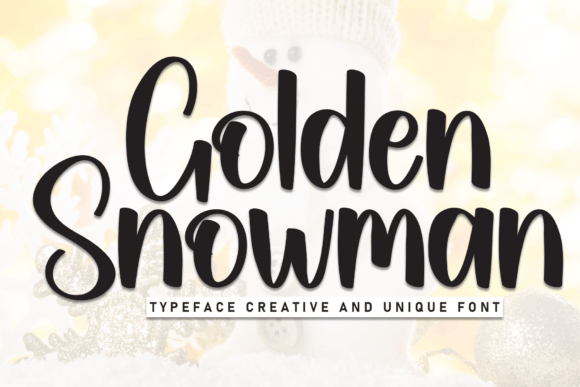 Golden Snowman: A Handwritten Display Font for Charming Product Labels and Branding