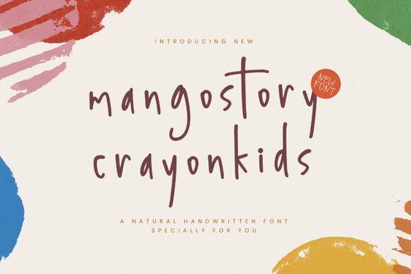Mangostory Crayonkids: A Natural Handwritten Display Font