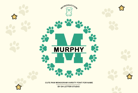 Paw Monogram: A Bold Display Font for Pet-Inspired Branding