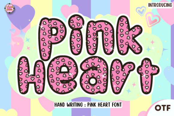 Pinkheart: A Hand-Letterd Display Font for Joyful Branding