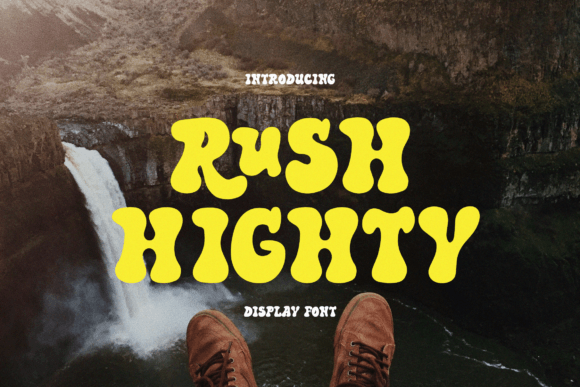 Rush Highty: A Bubbly Display Font for Playful Branding Projects