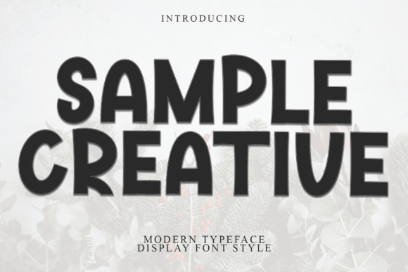 Sample Creative: A Playful Display Font for Handmade Products and Digital Downloads
