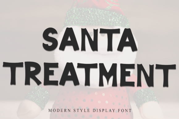 Santa Treatment Display Font for Handmade Product Labels and Craft Designs