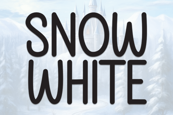 Snow White Font for Whimsical Craft Labels and Printables
