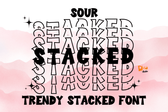Sour Stacked Font Brings Whimsy to Handmade Products and Printables