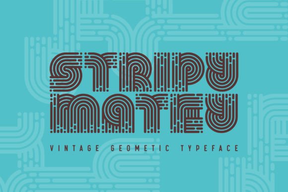 Stripy Matey: Quirky Display Font for Small Business Branding