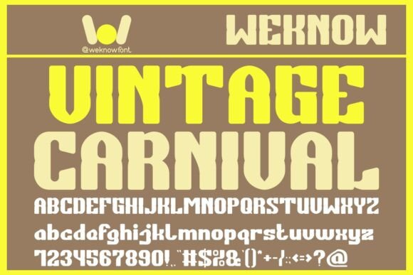 Vintage Carnival Display Font for Small Business Branding