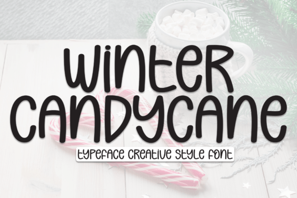 Winter Candycane Handwritten Display Font for Crafters